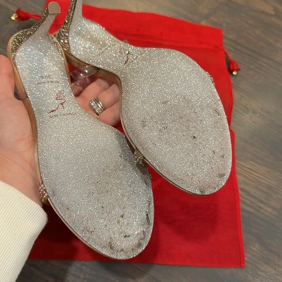 René Caovilla Elastica 105 Ankle Strap Satin Sandals - Picture 9 of 11